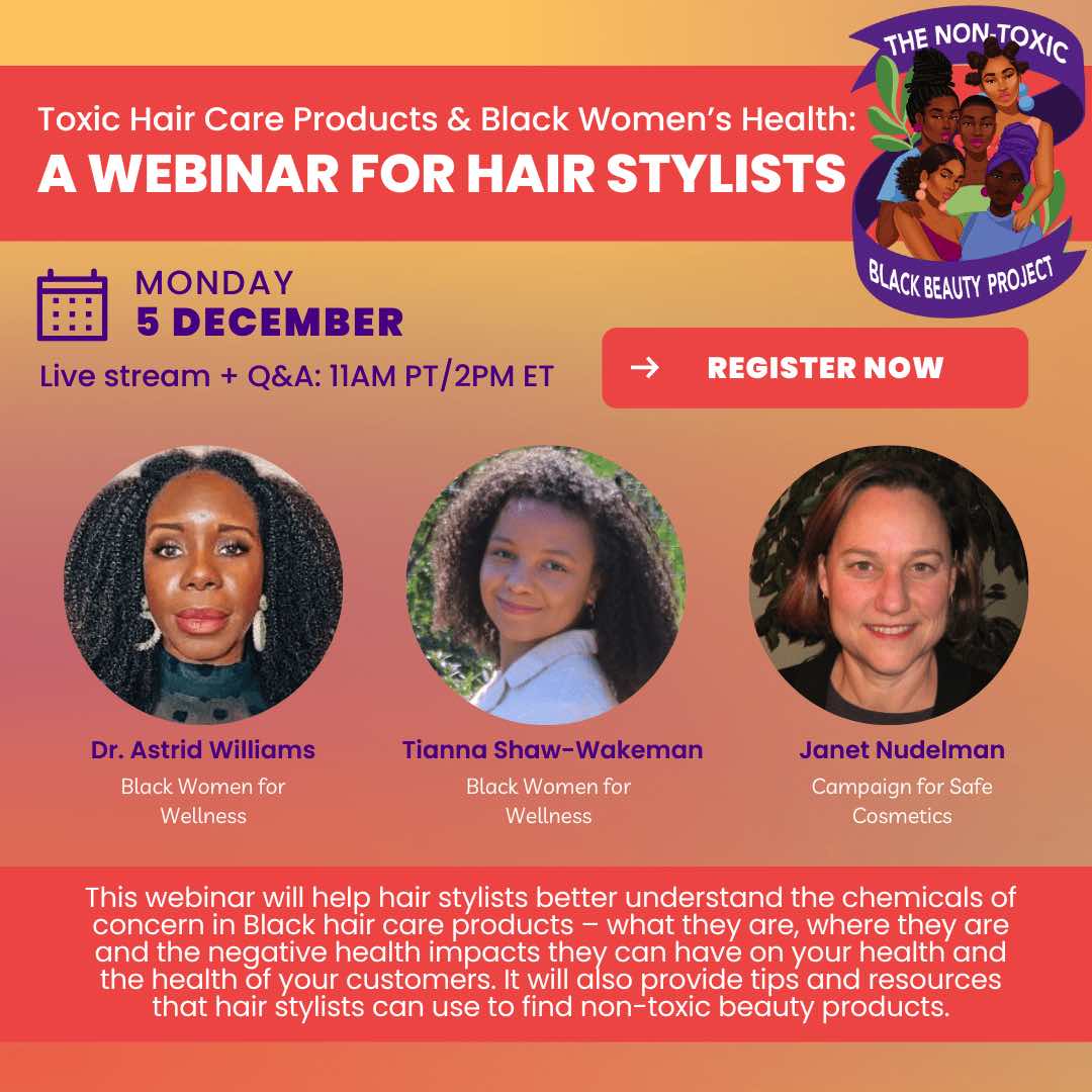 Webinar for Hair Stylists Dec 2022 Event Flyer
