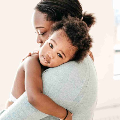 Black mother and baby exploring Housing Resources