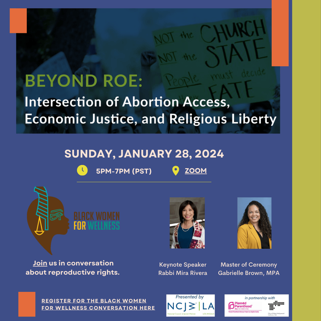 Beyond Roe Abortion Access, Economic Justice, and Religious Liberty Event Flyer