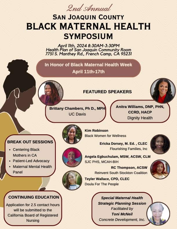 BLACK MATERNAL HEALTH SYMPOSIUM Event Speaker Flyer