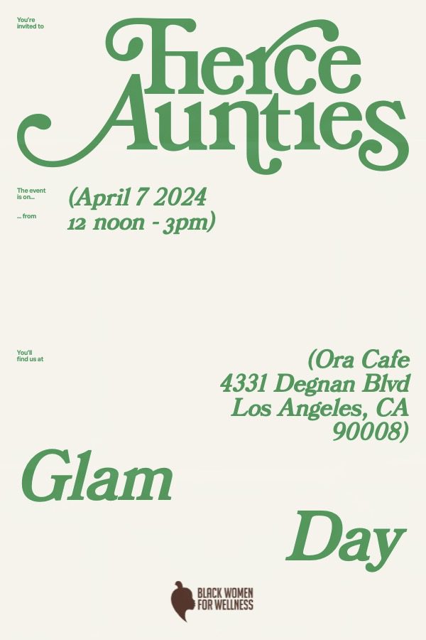 Fierce Aunties Glam Event Flyer