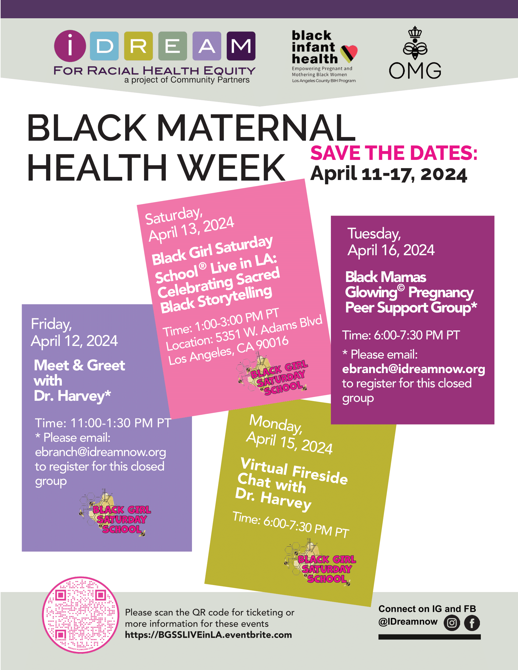 2024 Black Maternal Health Week Flyer