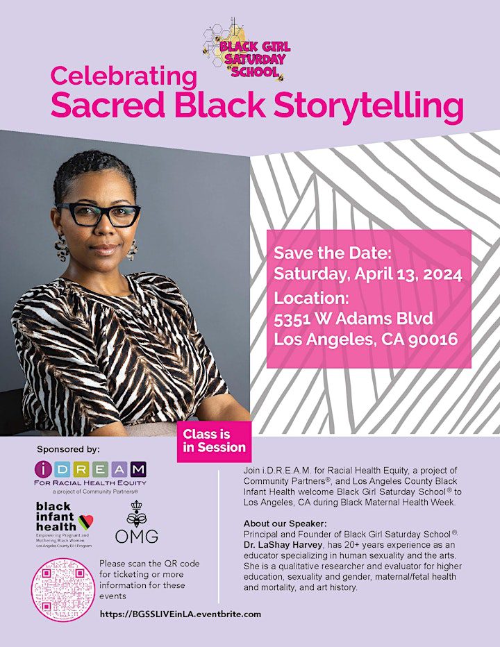 Black Girl Saturday School Event Flyer