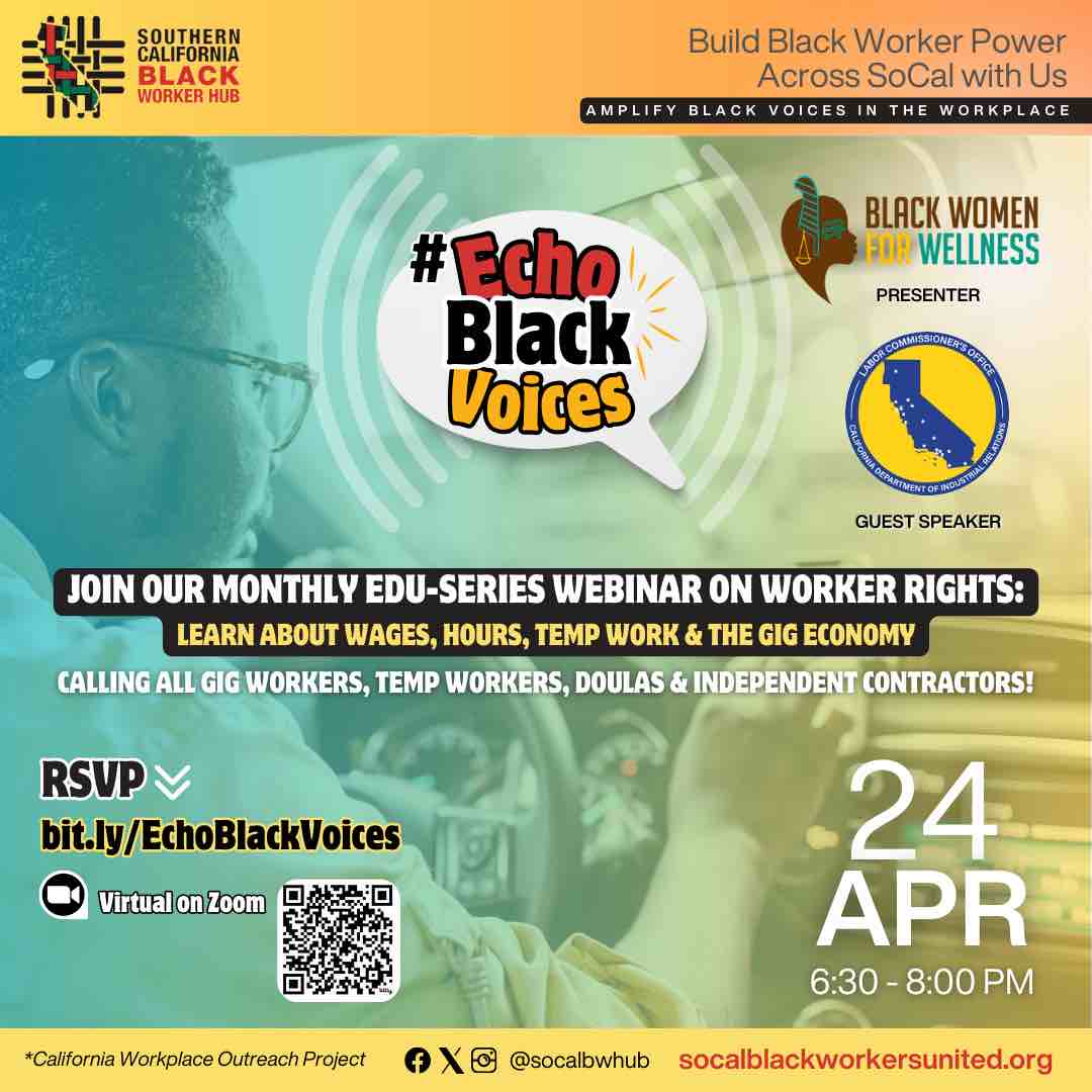 Building Black Worker Power Across Southern California Event Flyer