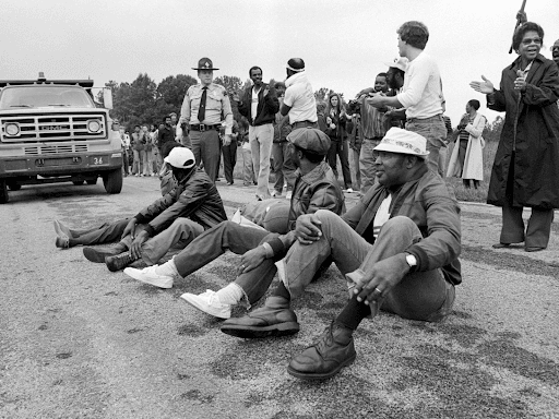 protestors in Warren County in 1982