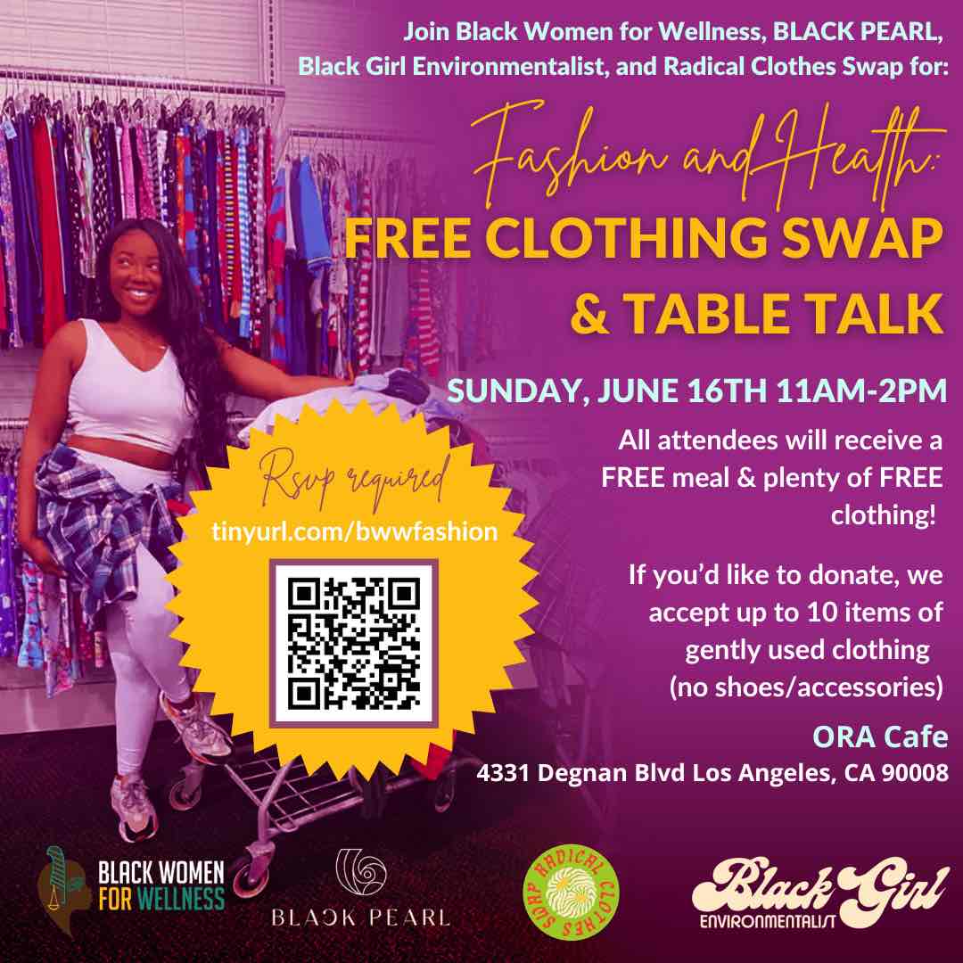 Fashion and Health Free Clothing Swap Flyer