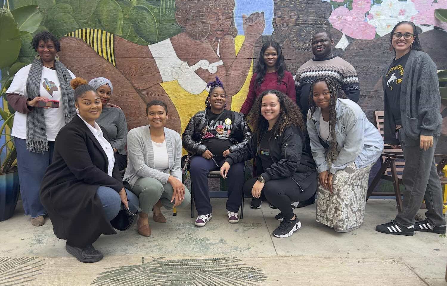 Black maternal infant health week birthing tour group photo