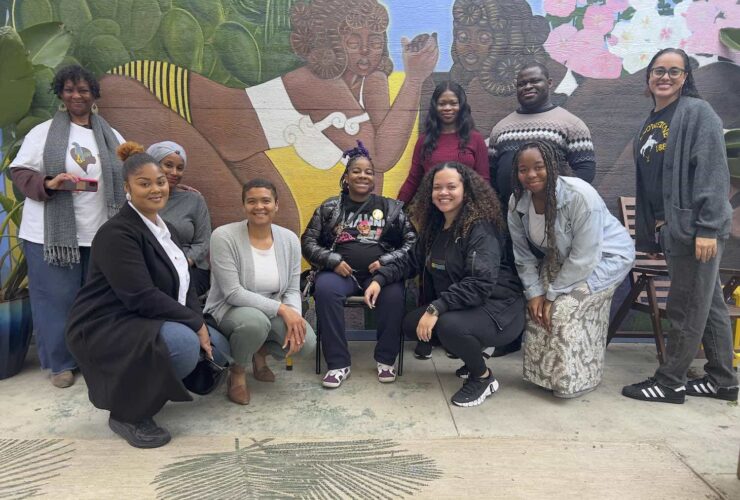 Black maternal infant health week birthing tour group photo