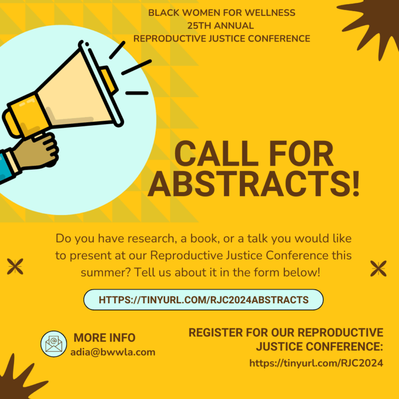 Reproductive Justice Conference 2024 Call for Abstracts