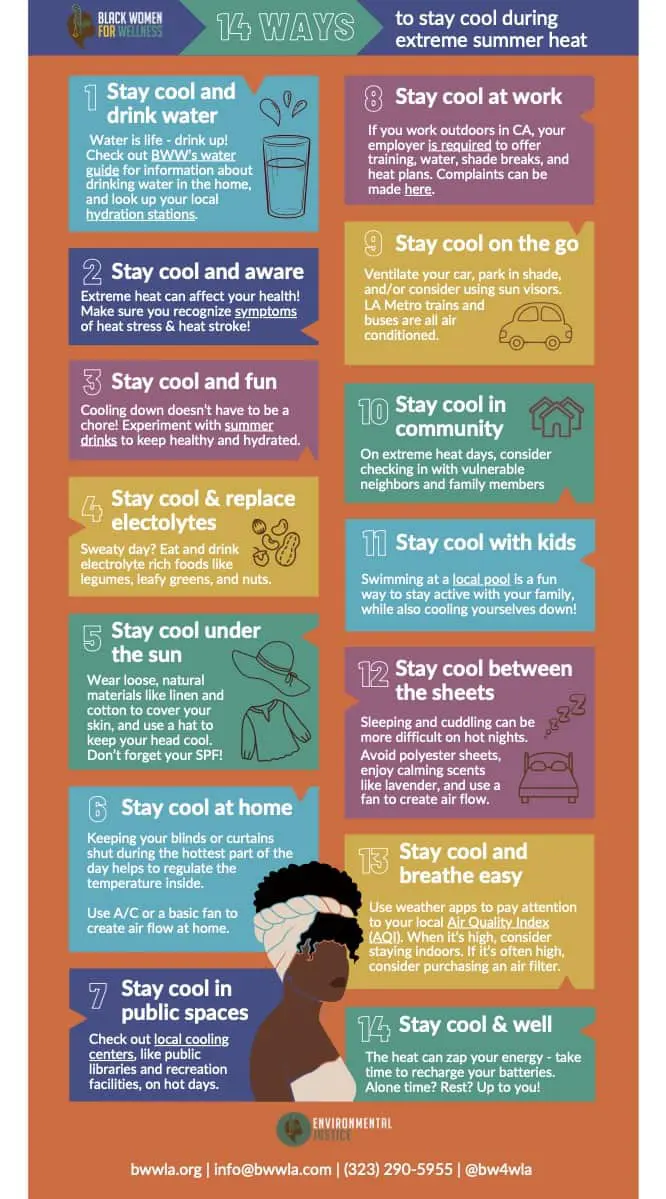14 ways to Stay Cool infographic