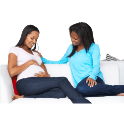 Pregnant Woman and friend