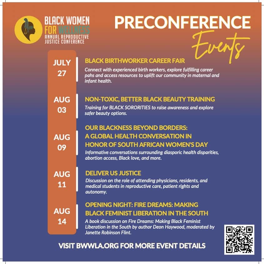 Reproductive Justice Pre Conf Events Flyer