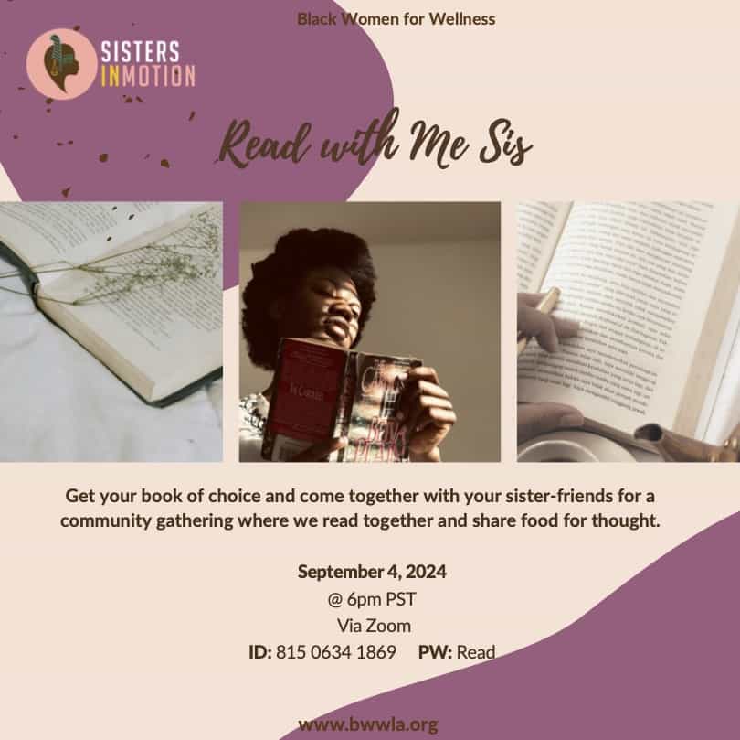 Read with me Sis event flyer