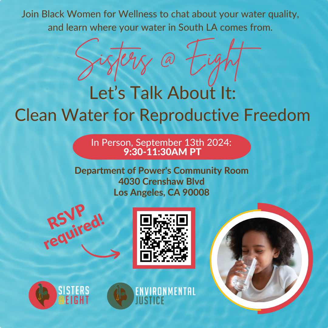 Sisters@Eight Clean Water for Reproductive Freedom flyer