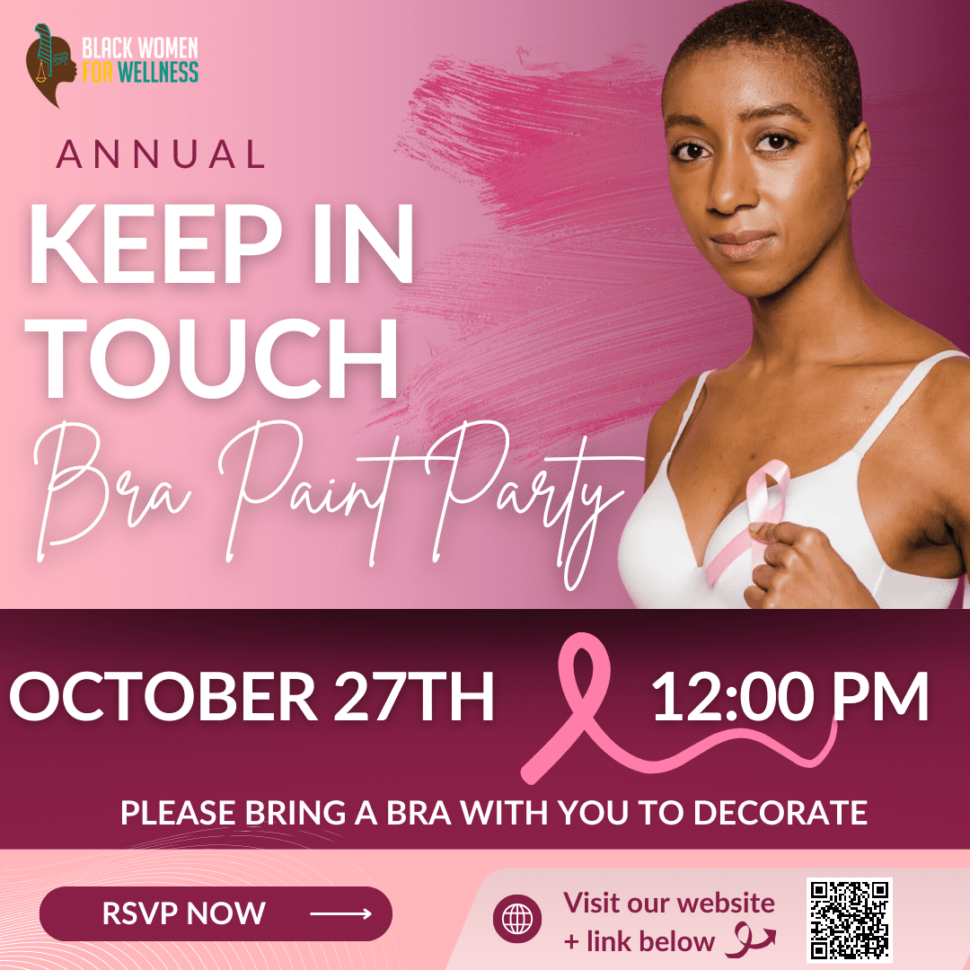 Breast Health Annual Bra Paint Party Event Flyer