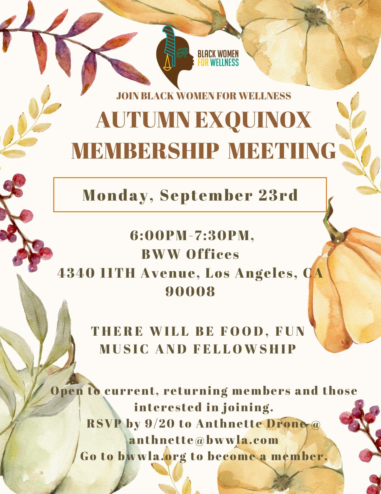 Autumn Equinox Membership Meeting