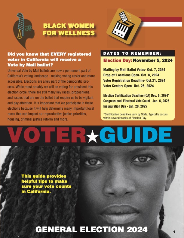 Black Women for Wellness 2024 Voter Guide