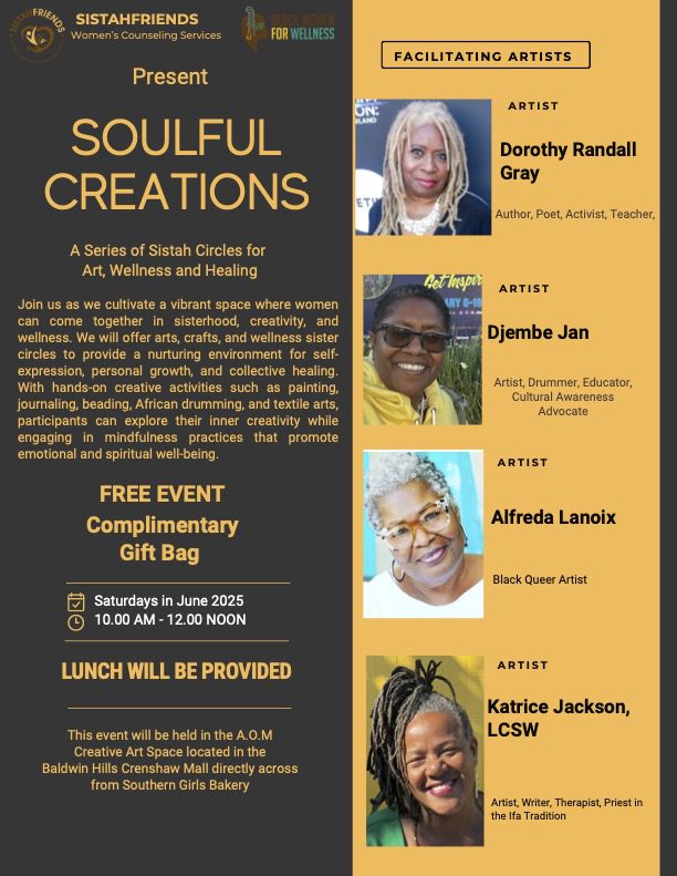 June 2025 Soulful Creations Event Flyer