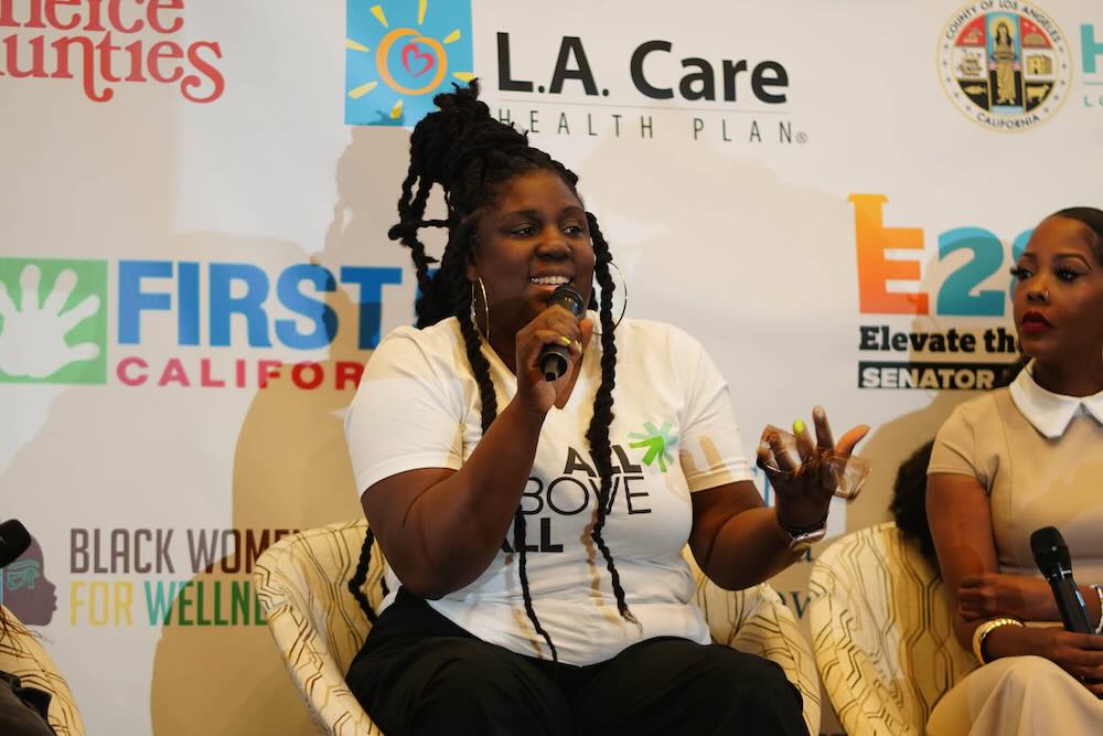 Nourbese Flint speaking at the 2025 Reproductive Justice Conference