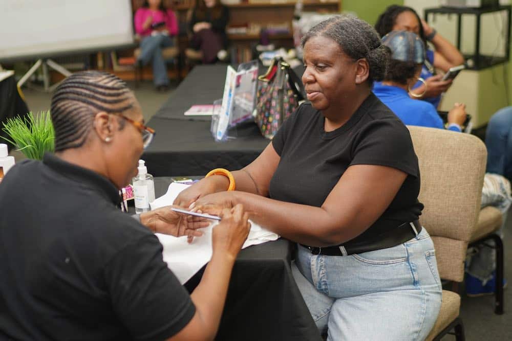 Mammogram Manicure Event photo DSC04467 Jannette Robinson Flint at the BWW Mammogram and Manicure Event