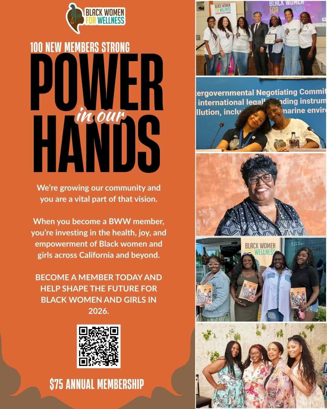 Power In Our Hands Giving Tuesday Event Flyer