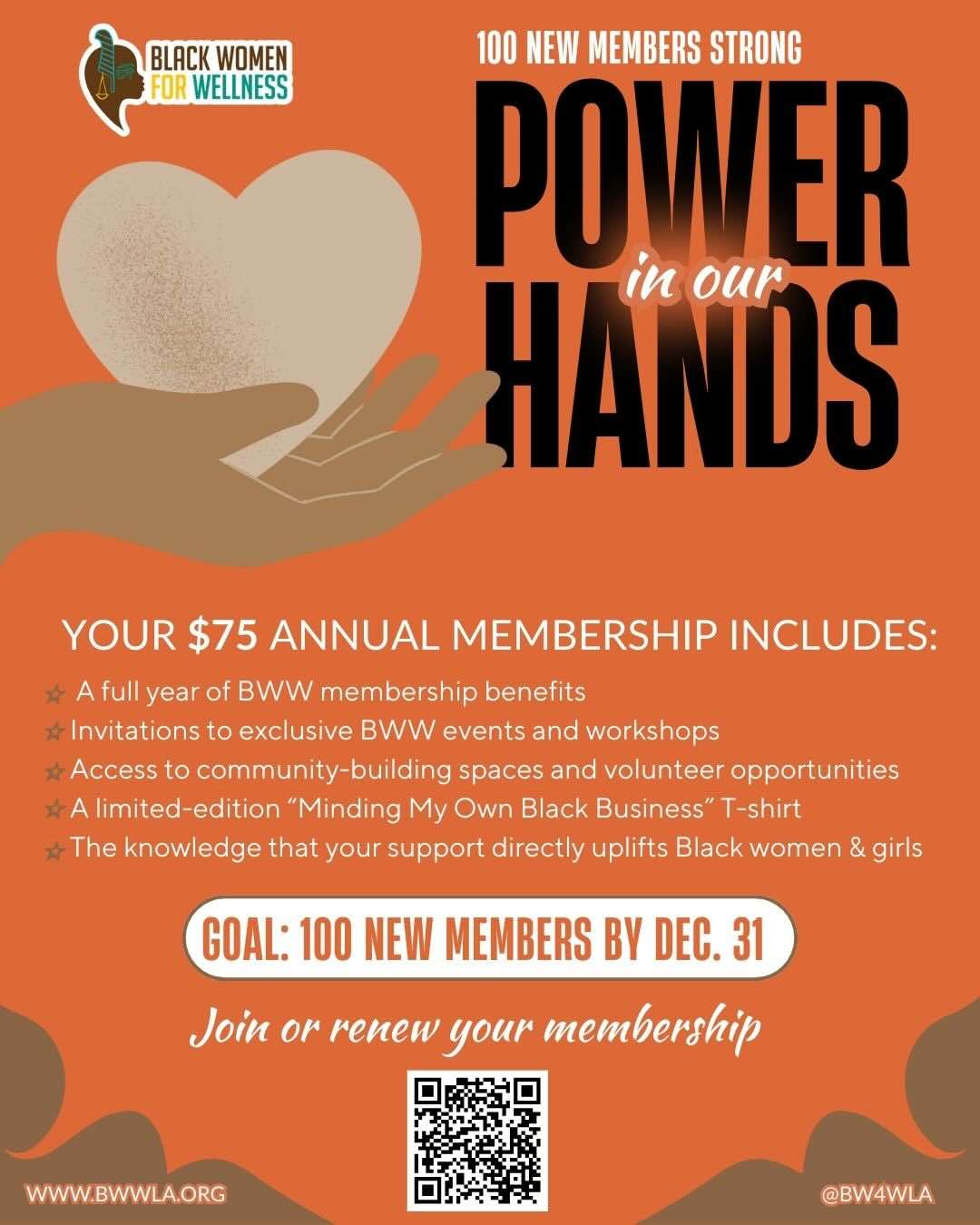 BWW Giving Tuesday - Power in our Hands Event Flyer 3