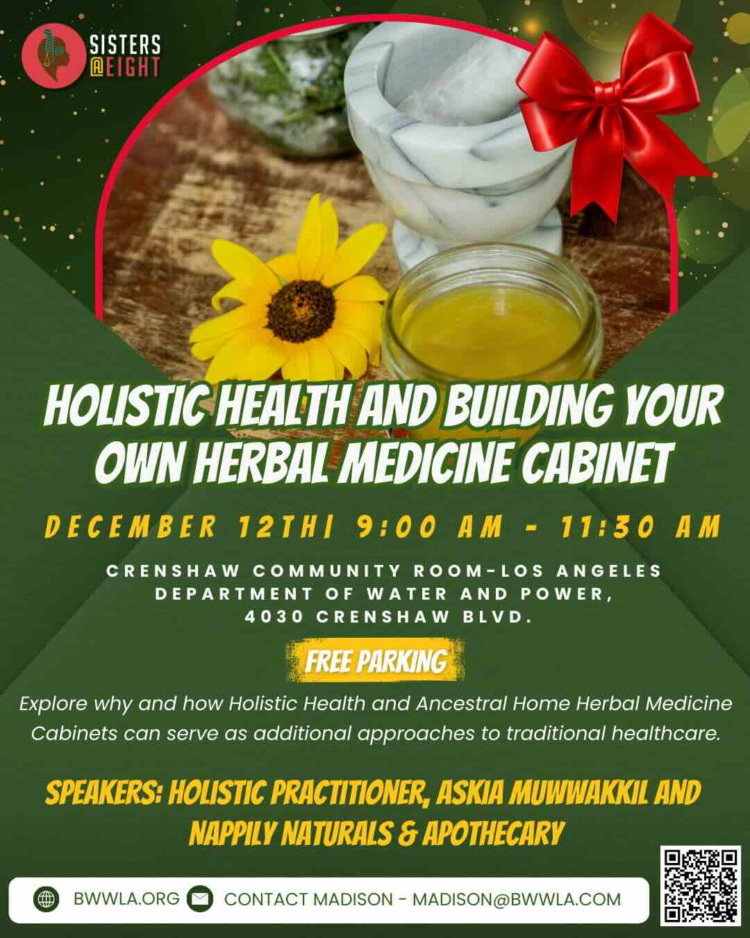 Sisters@Eight Holistic Health Event Flyer