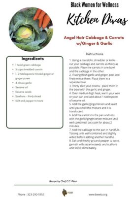 Angel Hair Cabbage & Carrots with Ginger and Garlic