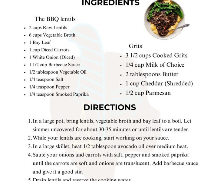 BBQ Lentils & Cheese Grits Recipe