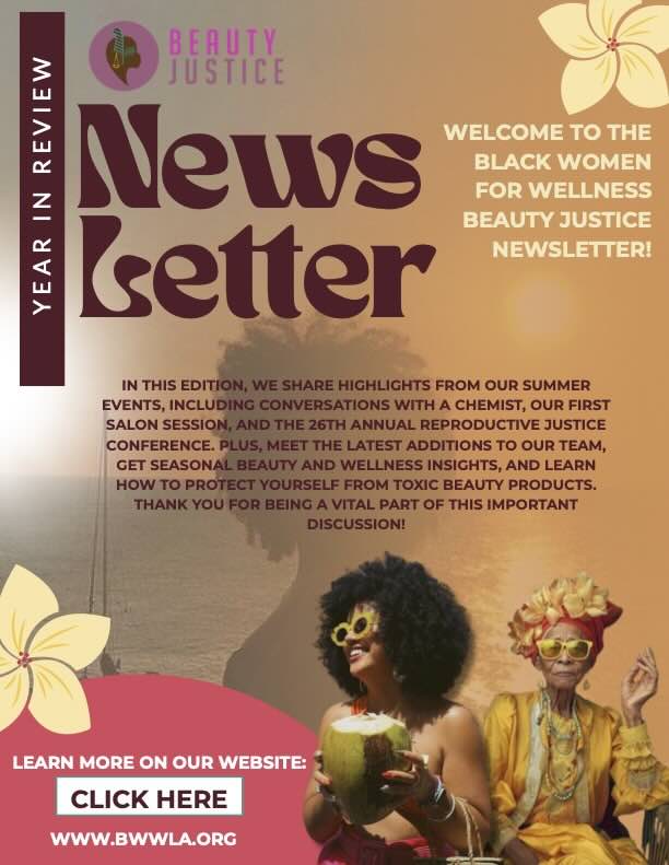 Black Women for Wellness Beauty Justice Year in Review Newsletter - 2026