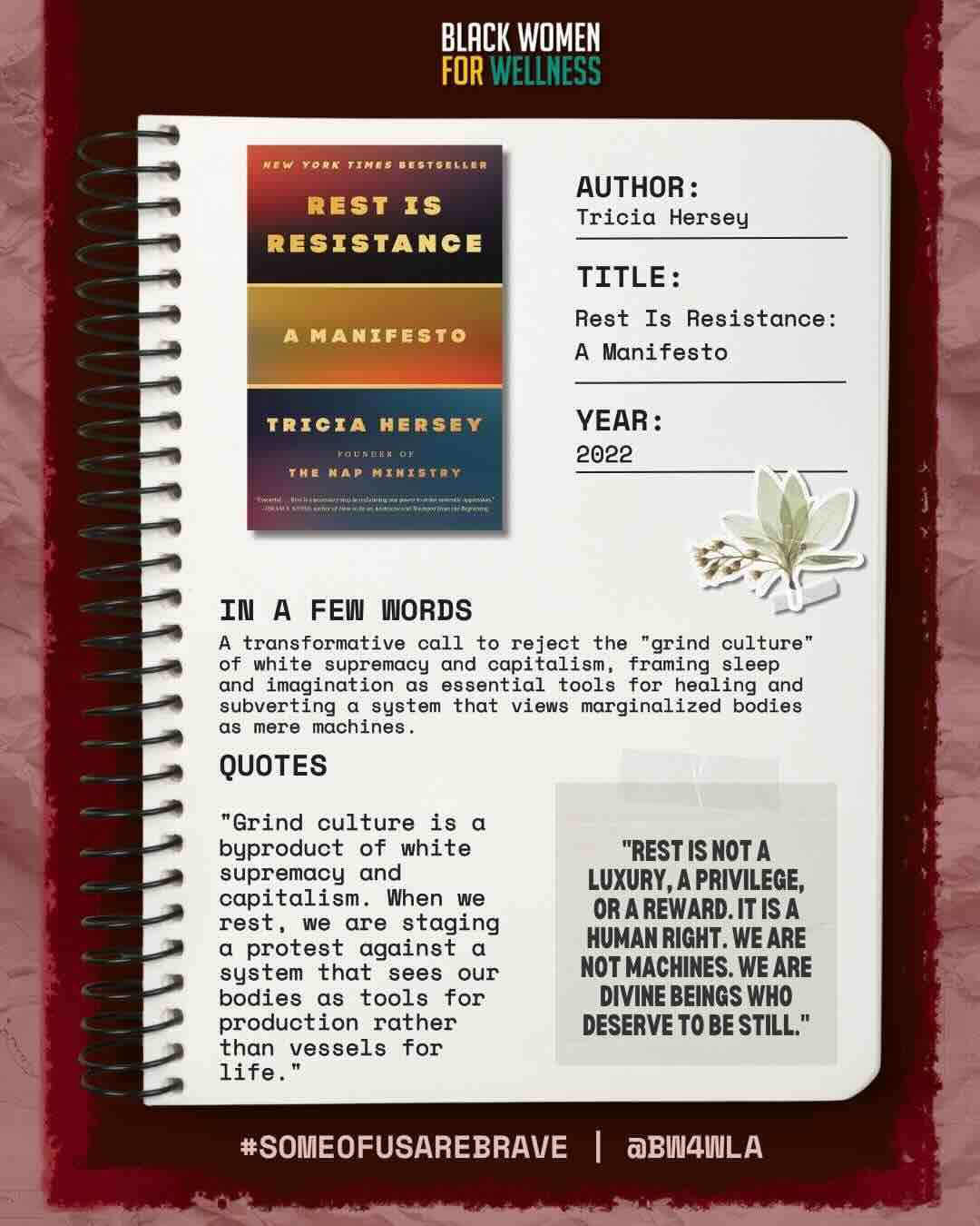 Tricia Hersey Rest is Resistance Excerpt