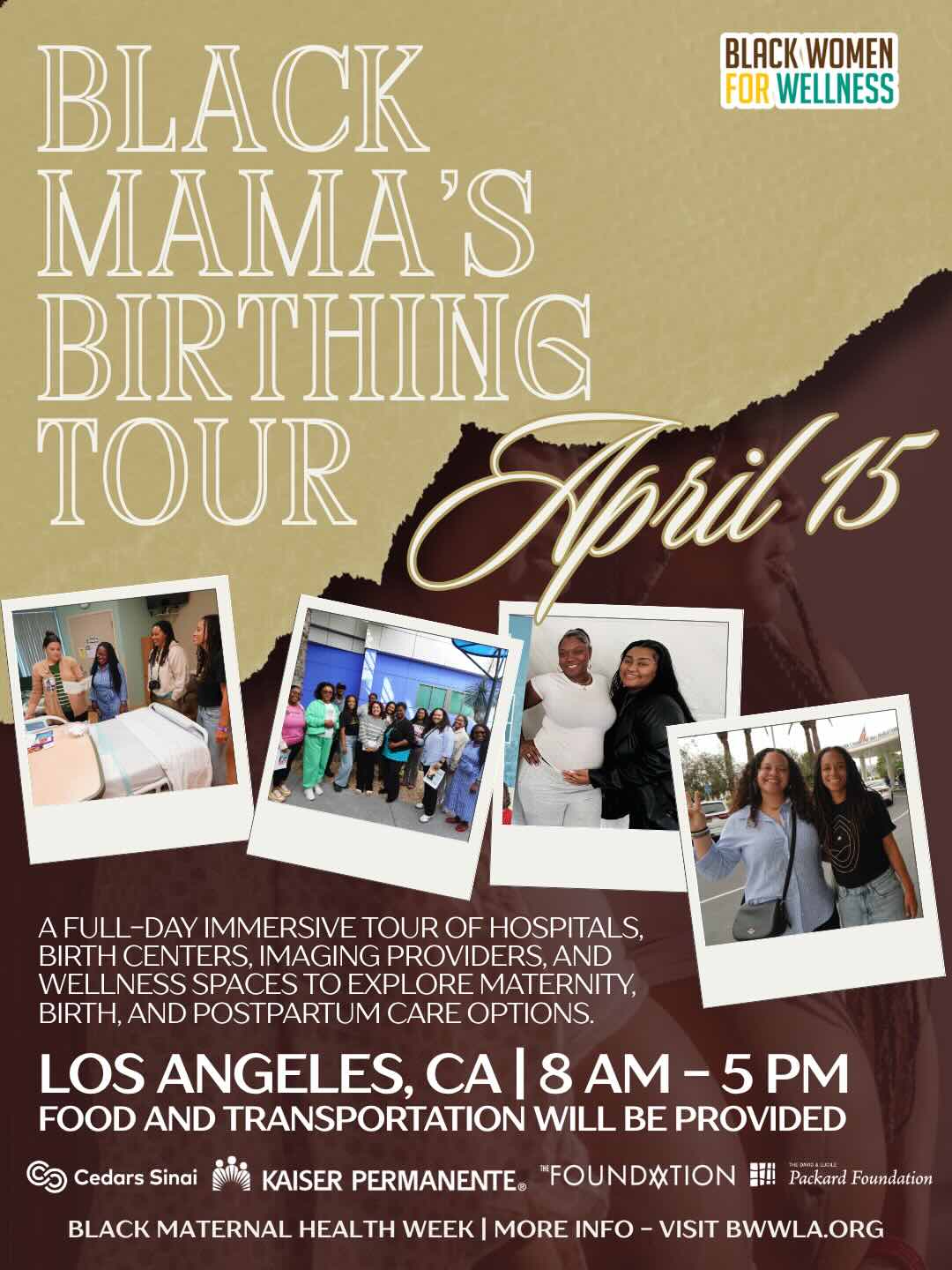 Black Mamas Birthing Tour April 2026 Event Flyer