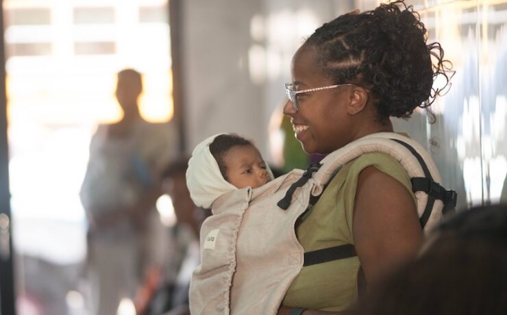 Black mom and her infant at 2026 Black mamas week event