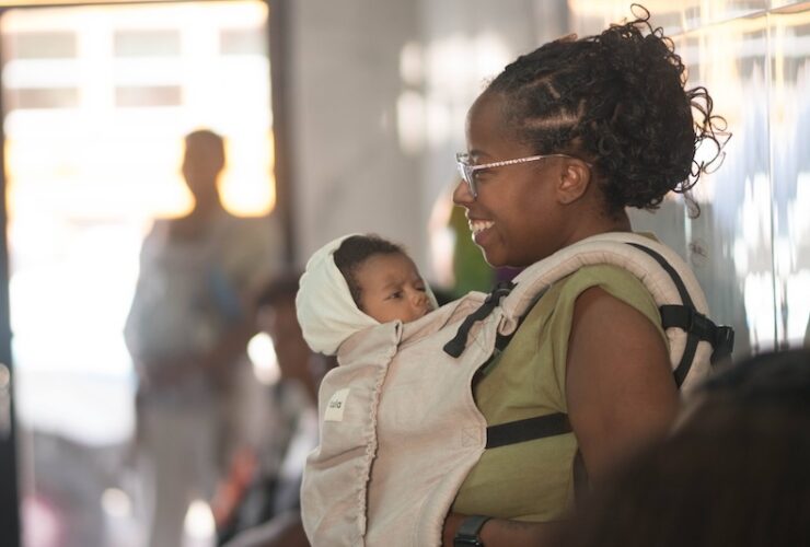Black mom and her infant at 2026 Black mamas week event