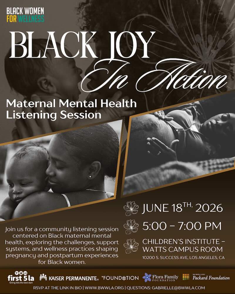 BLACK JOY IN ACTION Maternal Mental Health event flyer