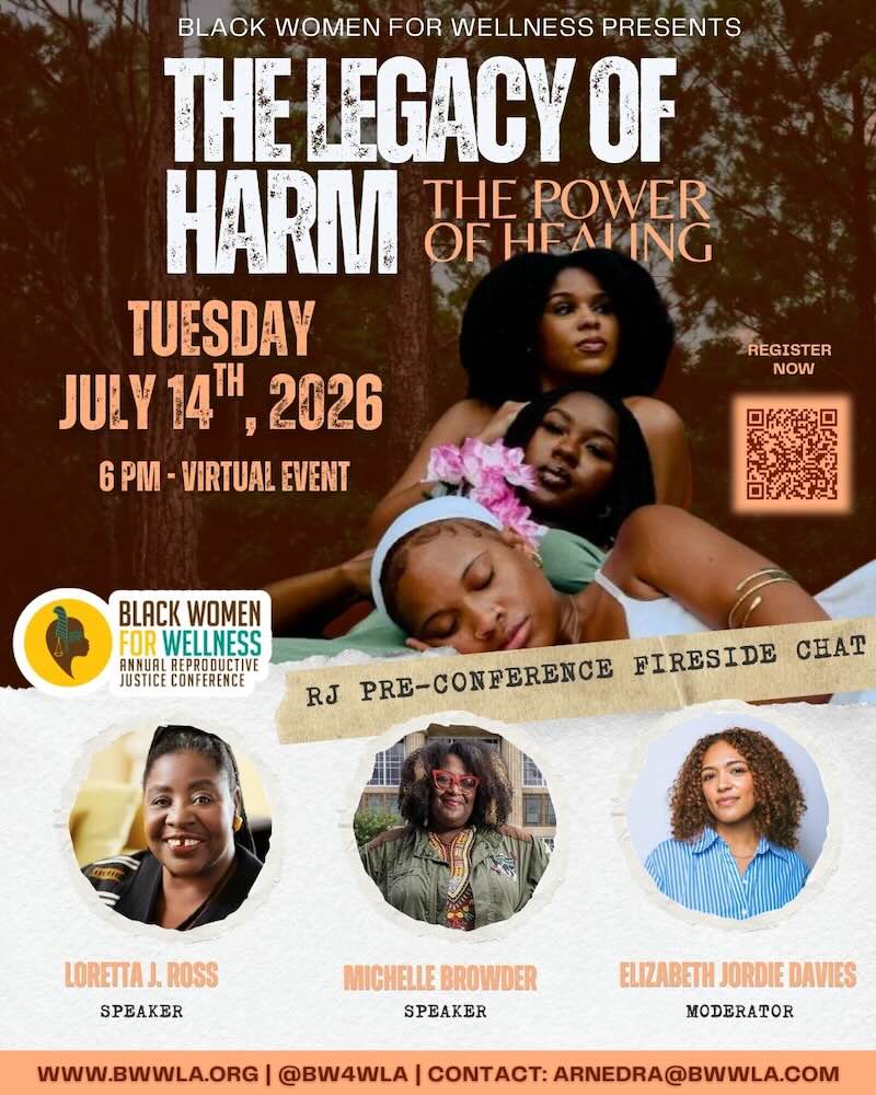 Reproductive Justice Pre-Conference Event Flyer