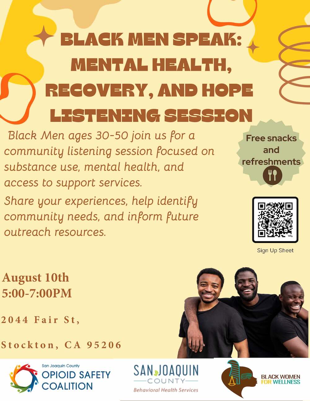 Listening Session Event Flyer