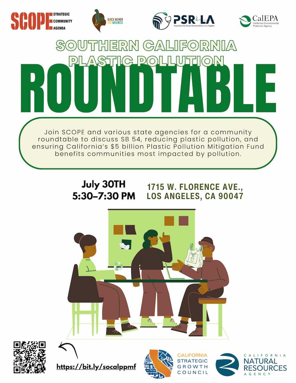 Southern California Plastic Pollution Roundtable Event Flyer