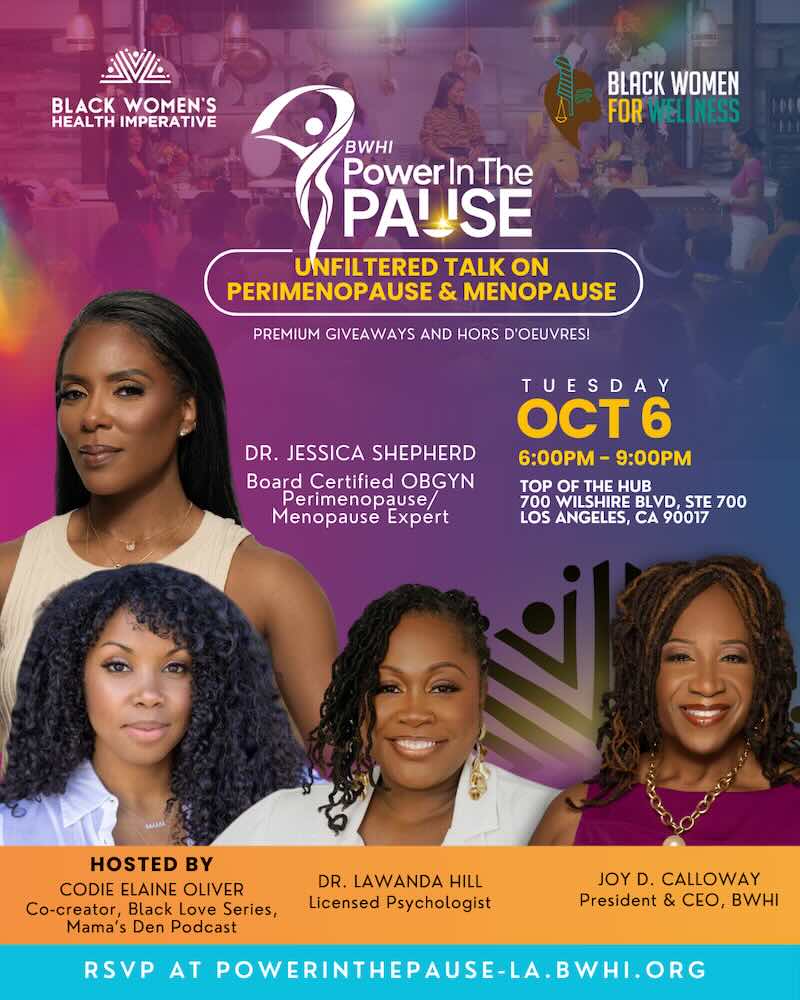 Black Women's Health Event Flyer Power in the Pause Event Flyer